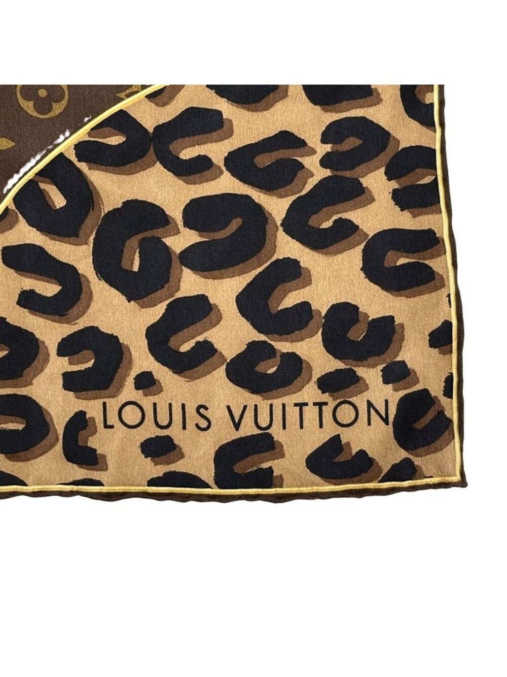 Louis Vuitton Scarf Monogram Silk Carre Denim Noir Black Large - Picture 2 of 6